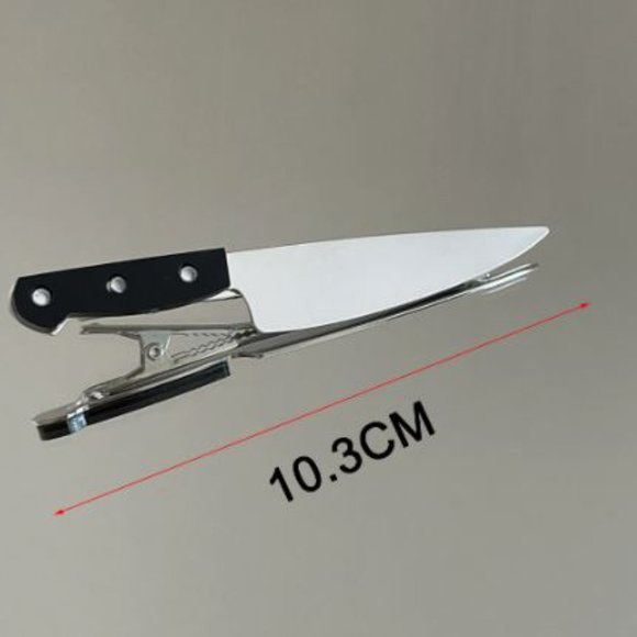 Knife Shape Hairpin Hip-Hop Punk Goth Grunge Gothic Style Hair Clip Halloween - Picture 3 of 5